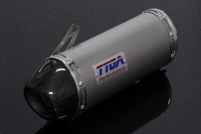 Silencer, Stainless, Oval/Carbon End Cap, Spring Mount, MSX125 Grom, No Fittings