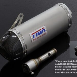 Silencer, Stainless, Oval/Carbon End Cap, Spring Mount, MSX125 Grom, No Fittings