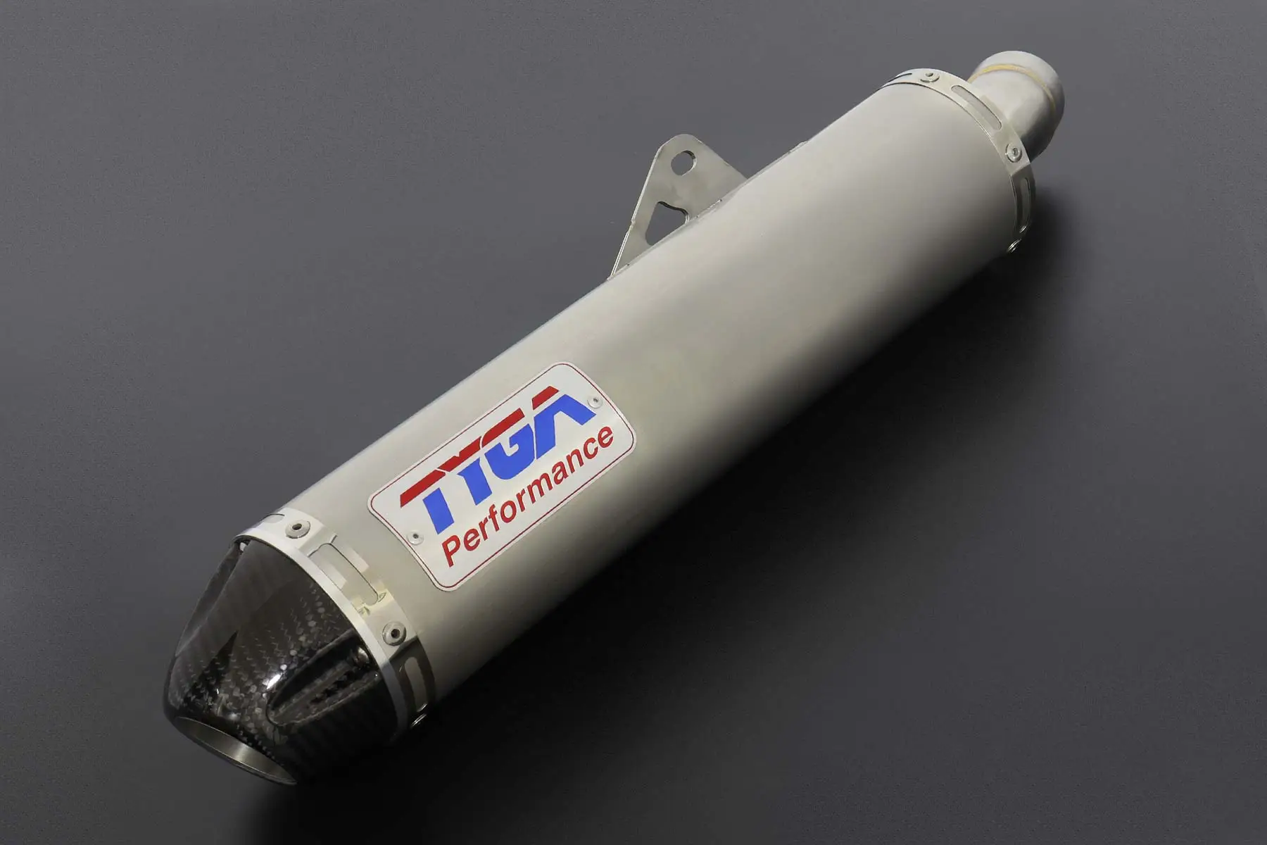 Silencer, Stainless/Carbon End Cap, Clamp On, 50.8mm. bore, Sleeve