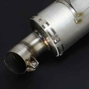 Silencer, Stainless/Carbon End Cap, Clamp On, 50.8mm. bore, Sleeve, 4 inch X 400mm., Ninja ZX-4R(R)