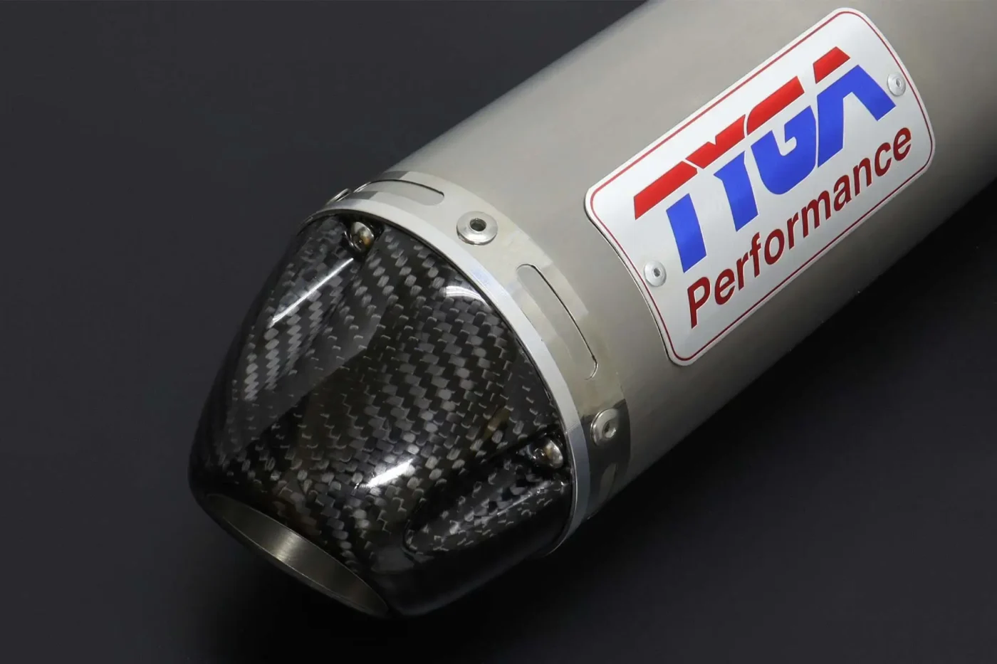 R‼️ Silencer, Stainless/Carbon End Cap, Clamp On, 50.8mm. bore, Sleeve