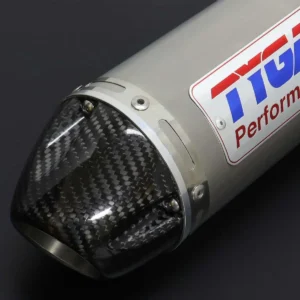 Silencer, Stainless/Carbon End Cap, Clamp On, 50.8mm. bore, Sleeve, 4 inch X 400mm., Ninja ZX-4R(R)