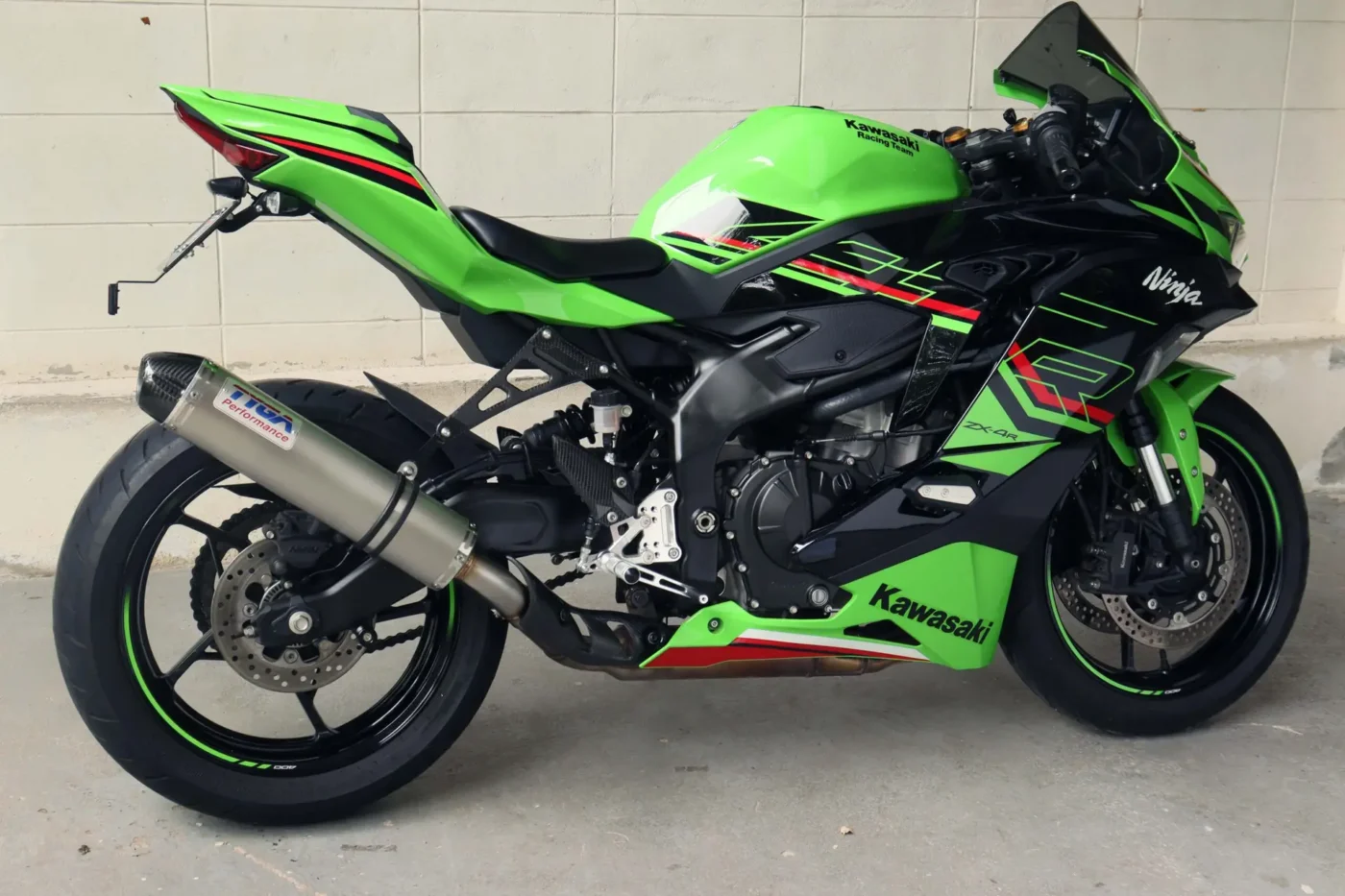 Set, Silencer, Stainless/Carbon End Cap, Slip On Conversion, Sleeve, 4 inch X 400mm., Ninja ZX-4R(R)