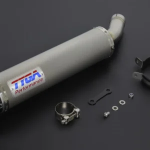 Set, Silencer, Stainless/Carbon End Cap, Slip On Conversion, Sleeve, 4 inch X 400mm., Ninja ZX-4R(R)