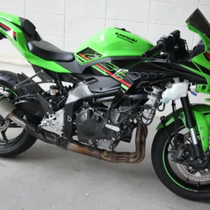 Set, Silencer, Stainless/Carbon End Cap, Slip On Conversion, Sleeve, 4 inch X 400mm., Ninja ZX-4R(R)
