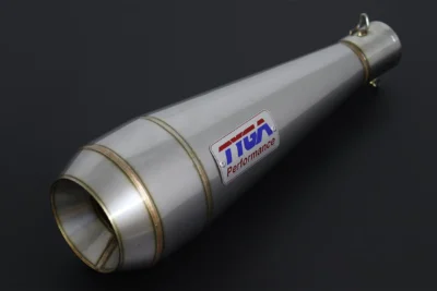 Silencer, Stainless Moto Maggot, 43 mm., Midi, No fittings (CLEAROUT)