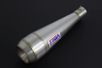 Silencer, Stainless Moto Maggot, 43 mm., Midi, No fittings (CLEAROUT)