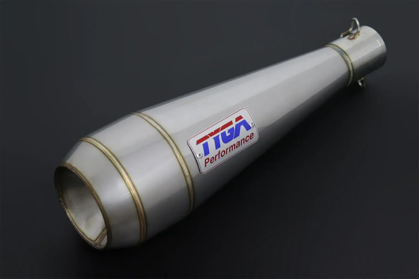 Silencer, Stainless Moto Maggot, 43 mm., Midi, No fittings (CLEAROUT)