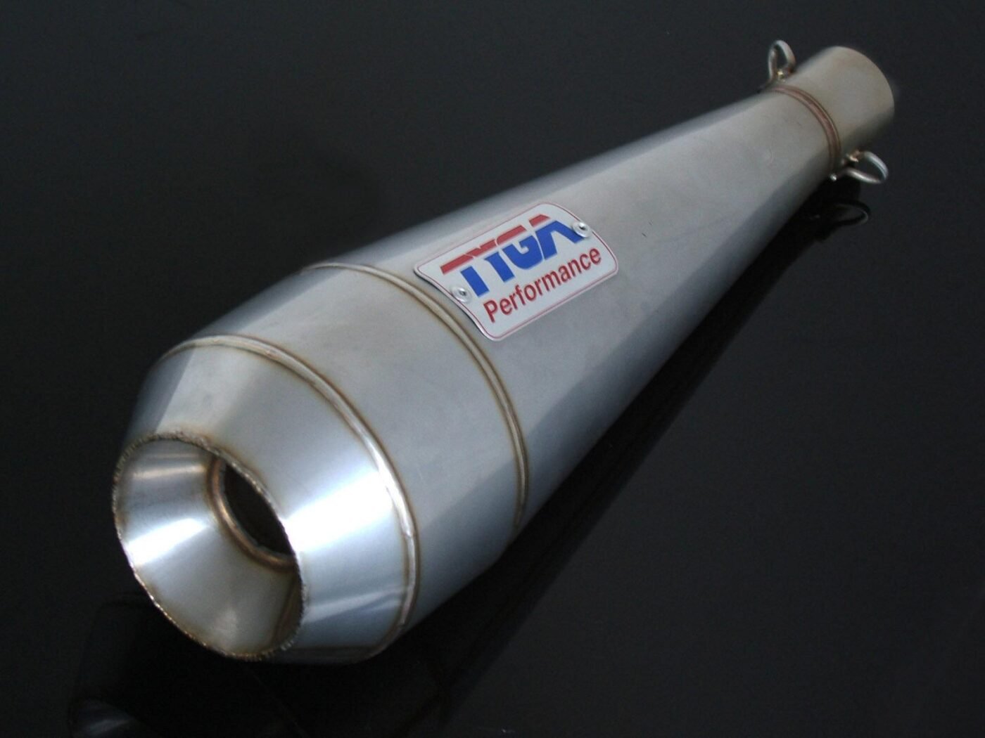 Silencer, Stainless Moto Maggot, 35 mm., Mini, No fittings