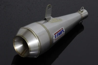 Silencer, Stainless Moto Maggot, 35 mm., Right, Grom, No fittings