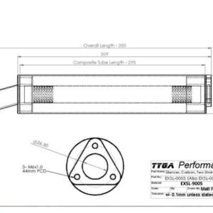 Silencer, Aluminium Premium, Two Stroke, Assy.