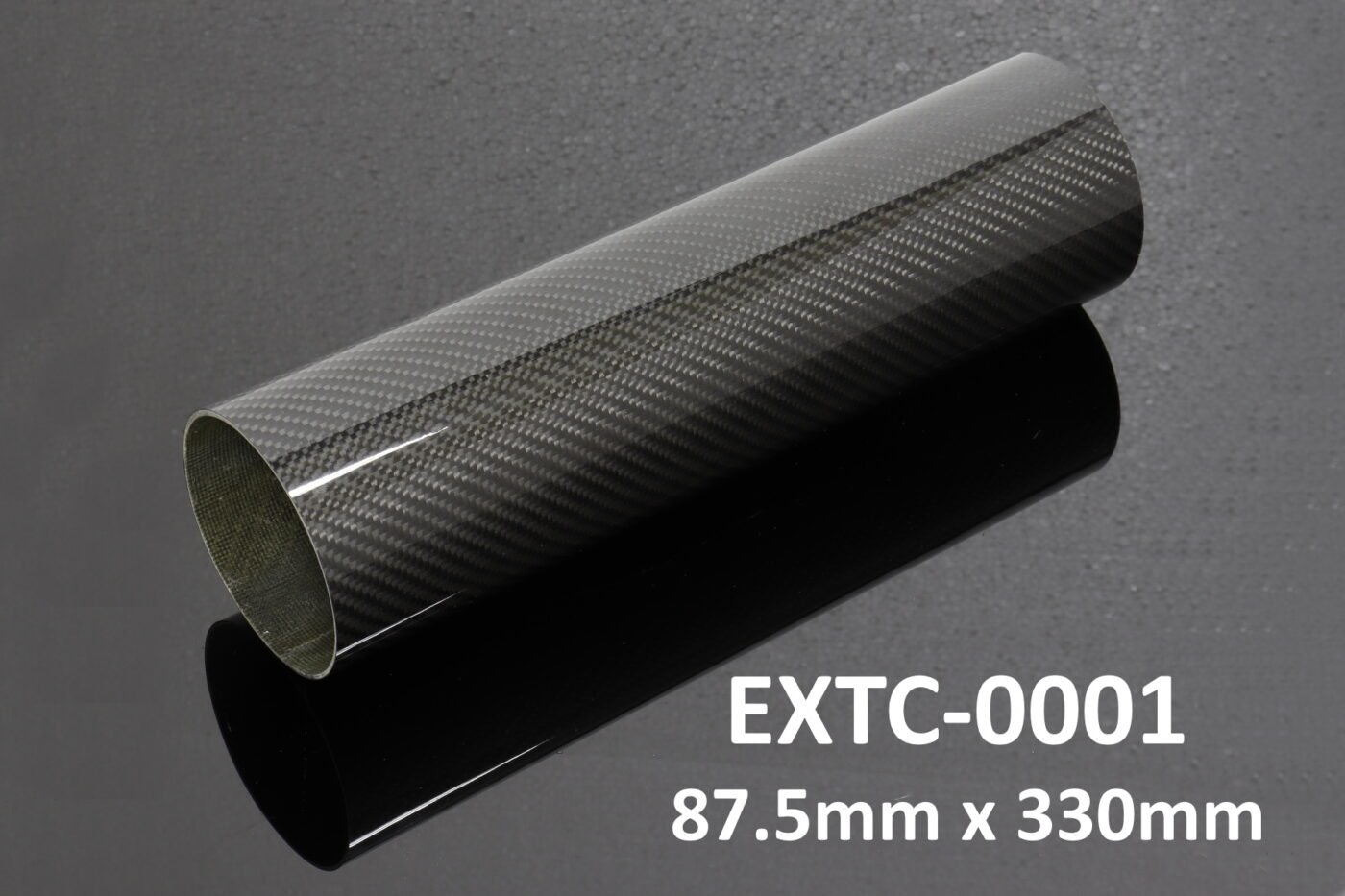 Tube, Carbon, Round, 87.5mm x 330mm