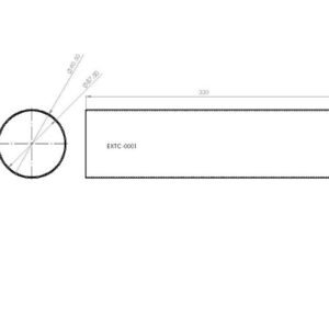 Tube, Carbon, Round, 87.5mm x 330mm