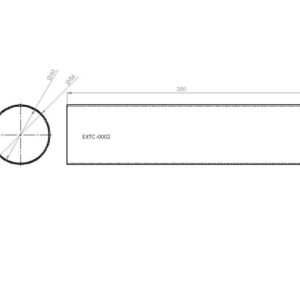 Tube, Carbon, Round, 83mm x 350mm
