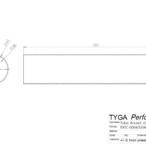 Tube, Carbon/Kevlar, Round, 61mm x 295mm