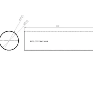 Tube, Carbon/Kevlar, Special, Round, 87.5mm x 430mm