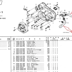Set, Water Hose (6 pcs) NSR250 MC21/28