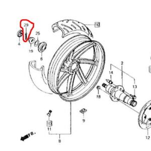 R-Clip, Wheel axle, Honda Pro-arm