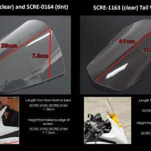 Screen Clear, TYGA Style KTM Fairing, Tall Version, Kit.