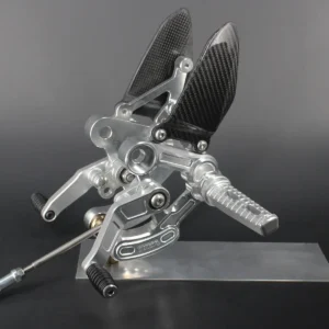 Racing Rear Set Kit, Adjustable, Silver, Honda MSX125/GROM, all models