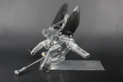 Racing Rear Set Kit, Adjustable, Silver, Honda MSX125/GROM, all models