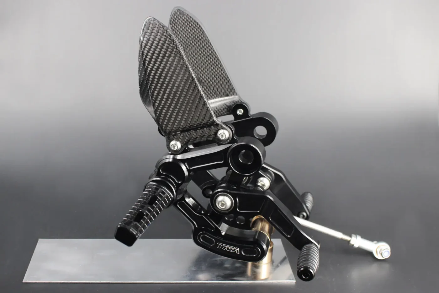 Racing Rear Set Kit, Adjustable, Black, Honda MSX125/GROM, all