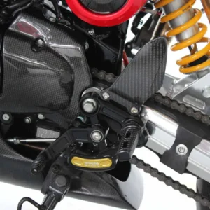 Racing Rear Set Kit, Adjustable, Black, Honda MSX125/GROM, all models