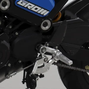 Racing Rear Set Kit, Adjustable, Black, Honda MSX125/GROM, all models