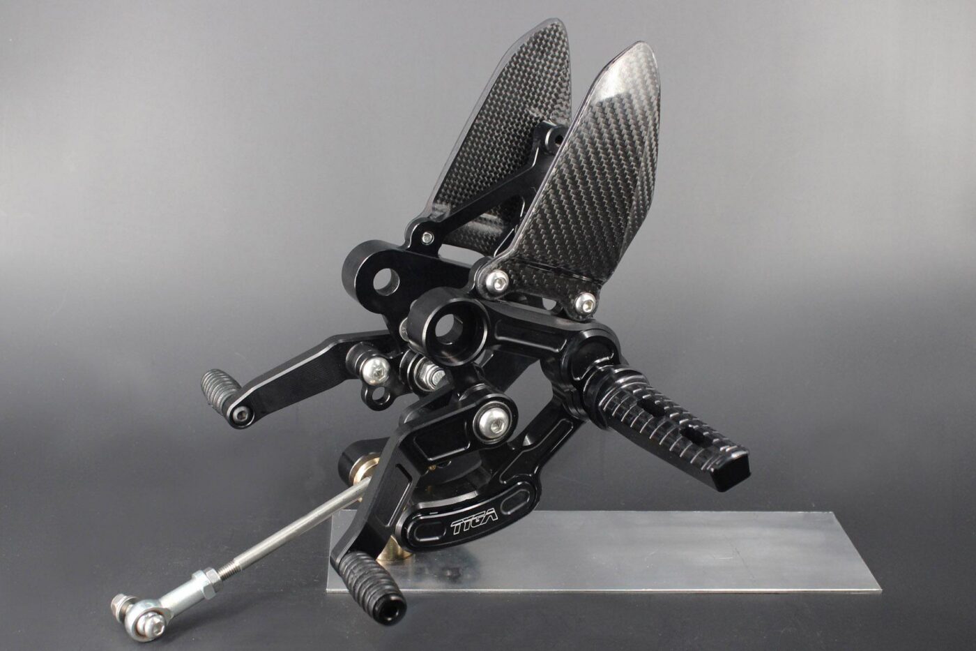Racing Rear Set Kit, Adjustable, Black, Monkey 125