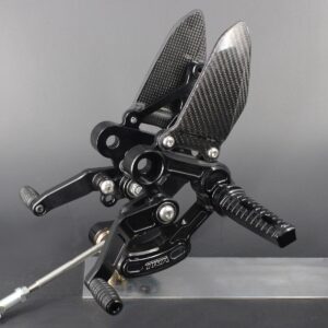 Racing Rear Set Kit, Adjustable, Black, Monkey 125