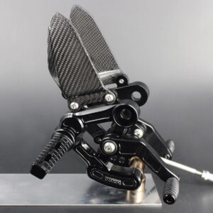 Racing Rear Set Kit, Adjustable, Black, Monkey 125