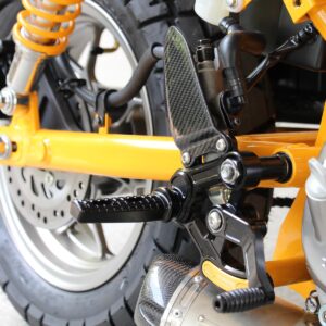 Racing Rear Set Kit, Adjustable, Black, Monkey 125