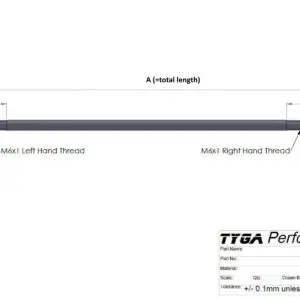 TYGA Step Kit Replacement Link Rod, Stainless, Male RH M6, Male LH M6