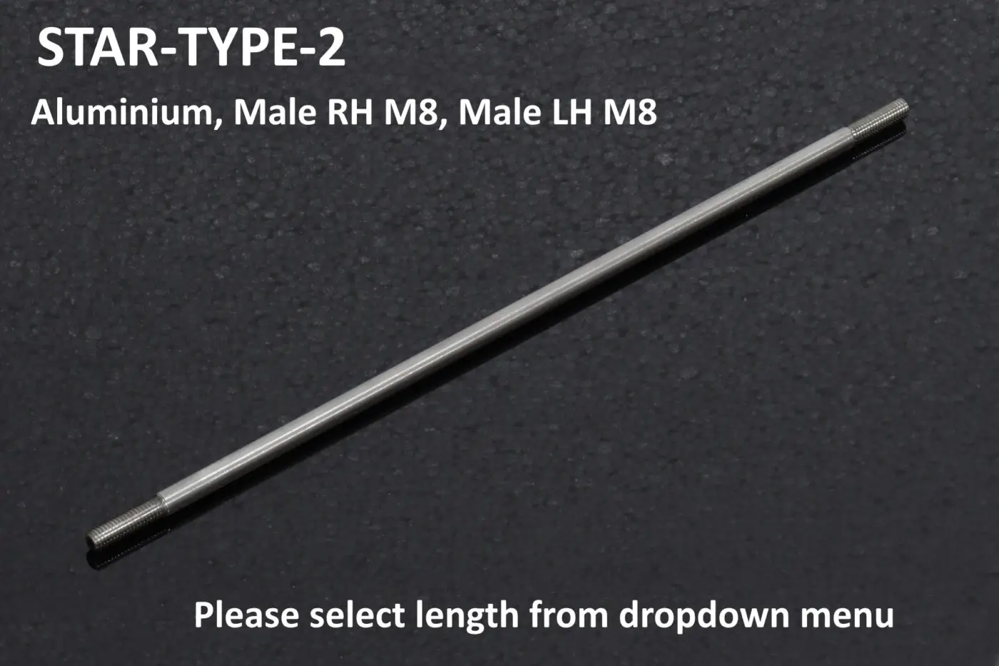 TYGA Step Kit Replacement Link Rod,  Aluminium, Male RH M8, Male LH M8