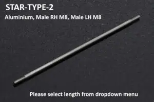 TYGA Step Kit Replacement Link Rod, Aluminium, Male RH M8, Male LH M8