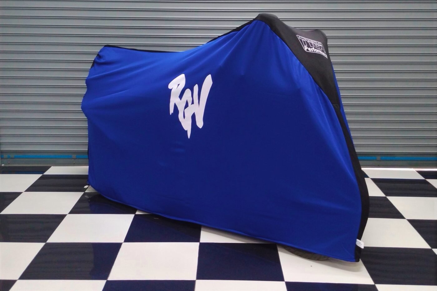 TYGA Bike Dust Cover, Blue/Black, Suzuki RGV (street)