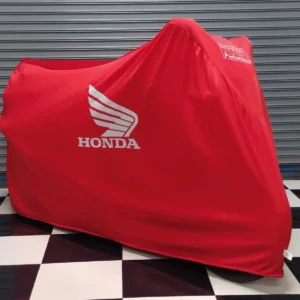 TYGA Bike Dust Cover, Red, Honda Wing, Silver