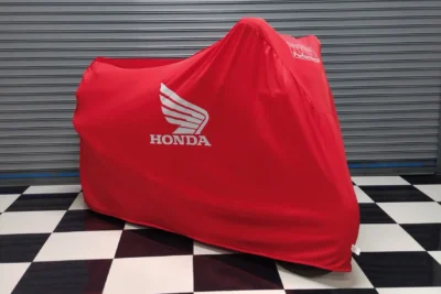 TYGA Bike Dust Cover, Red, Honda Wing, Silver