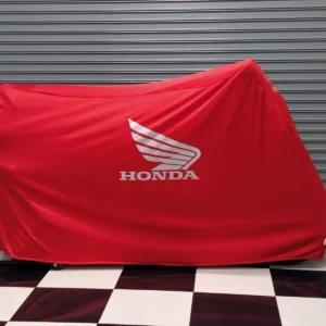 TYGA Bike Dust Cover, Red, Honda Wing, Silver