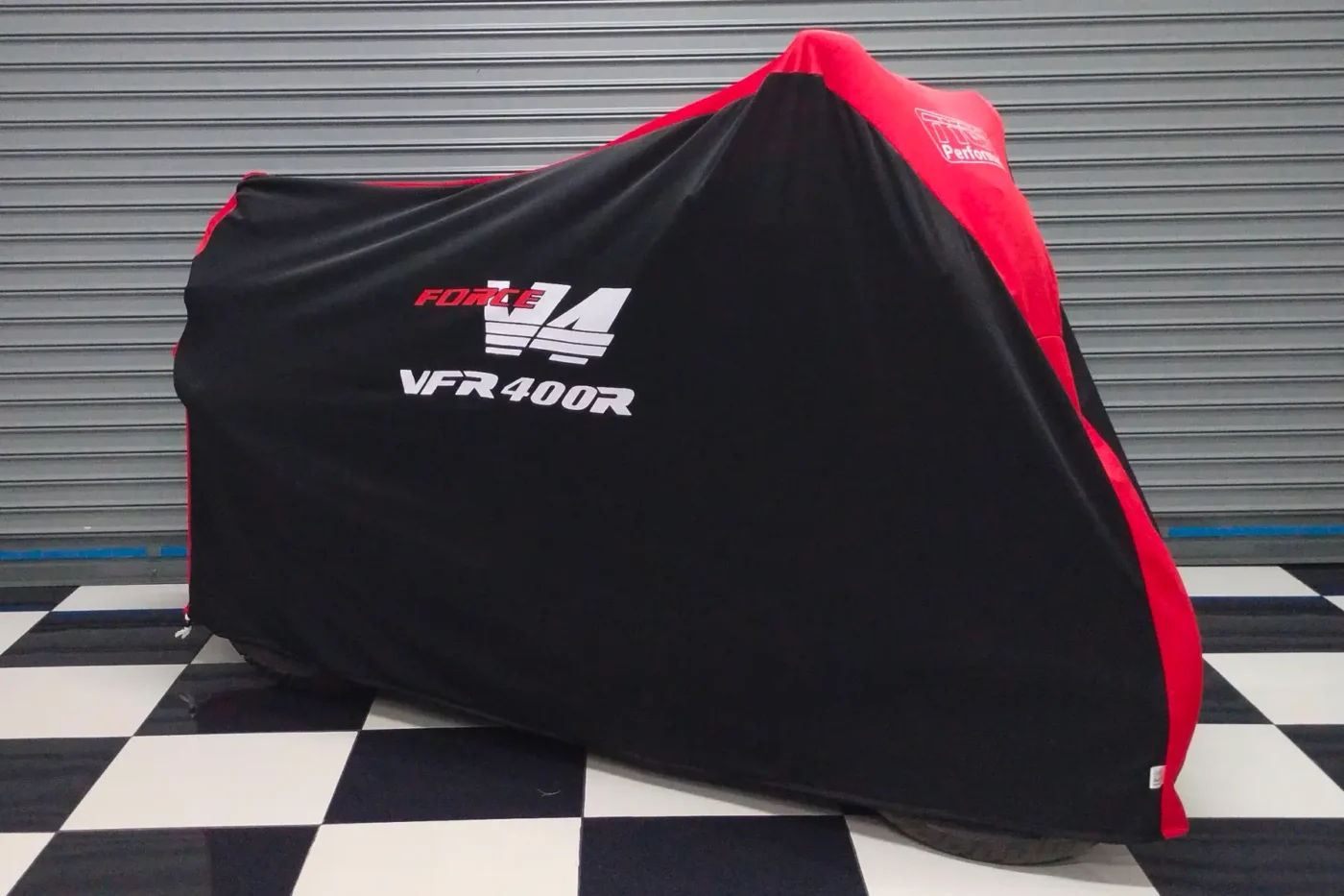 TYGA Bike Dust Cover, Black/Red, Force V4 VFR400R