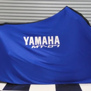 TYGA Bike Dust Cover, Blue/Black, Yamaha MT07, Naked bike size.