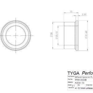 Wheel, Front. Aluminium Spacer kit NSR250 MC21/28 & VFR400R NC30