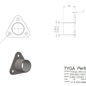 Flange, Silencer Mounting, Stainless Steel