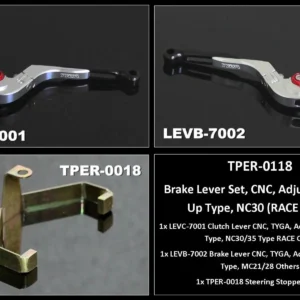 Lever Set, CNC, Adjustable Flip Up Type, NC35 (RACE ONLY)