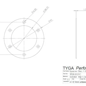 Spacer, Disc, 1.5mm
