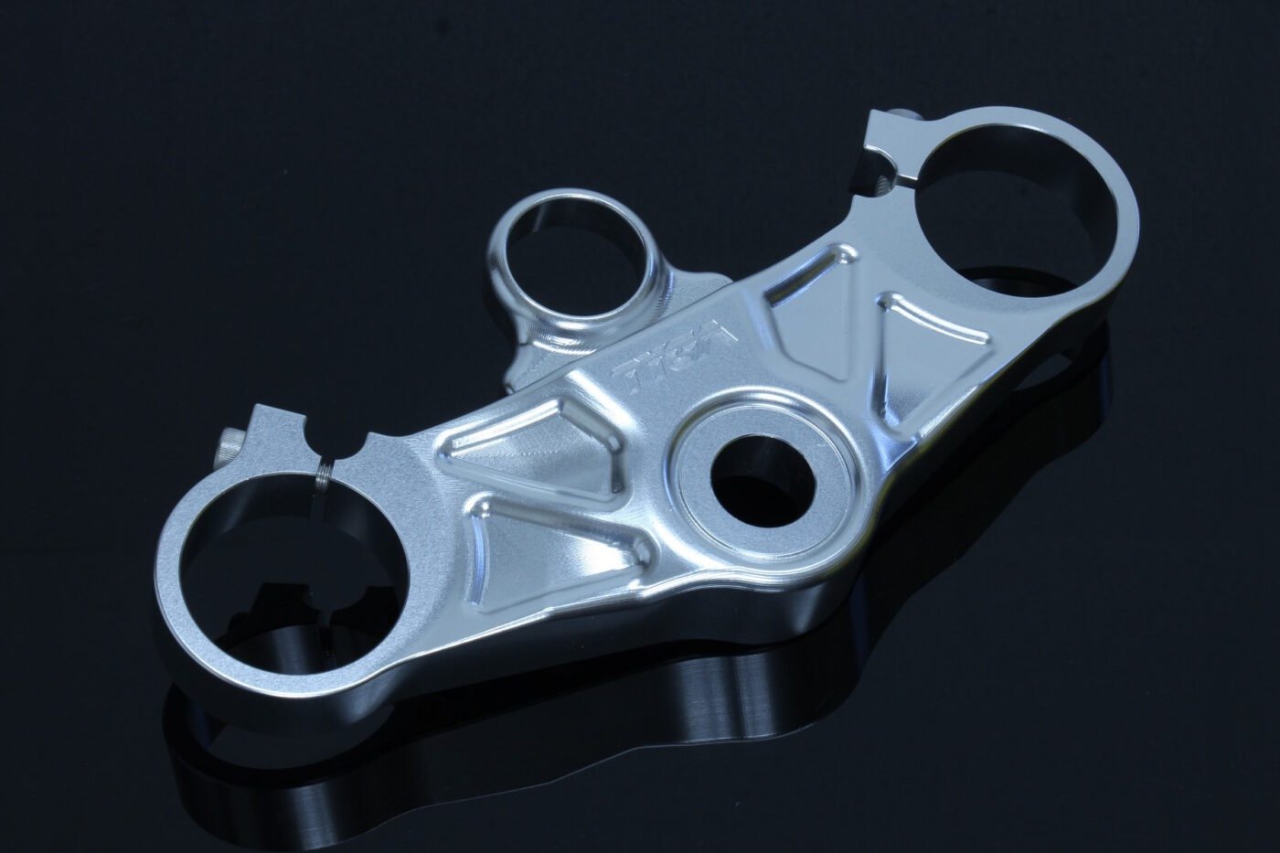Top Triple Clamp Set, CNC Silver, Aprilia RS250