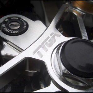 Top Triple Clamp Set, CNC Silver, Honda SP2
