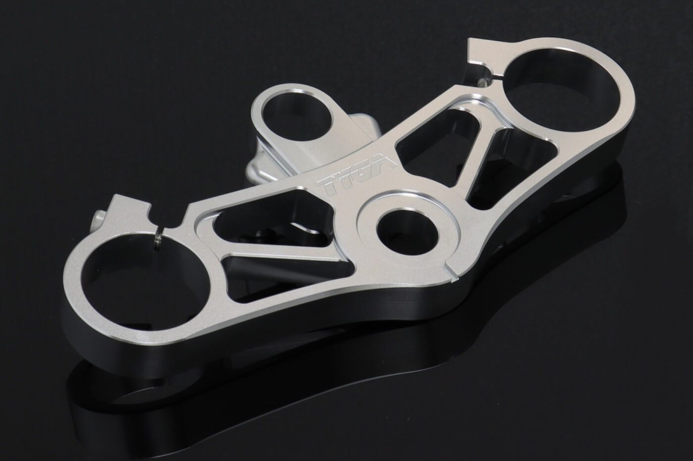 Top Triple Clamp Set, CNC Silver, Honda SP1