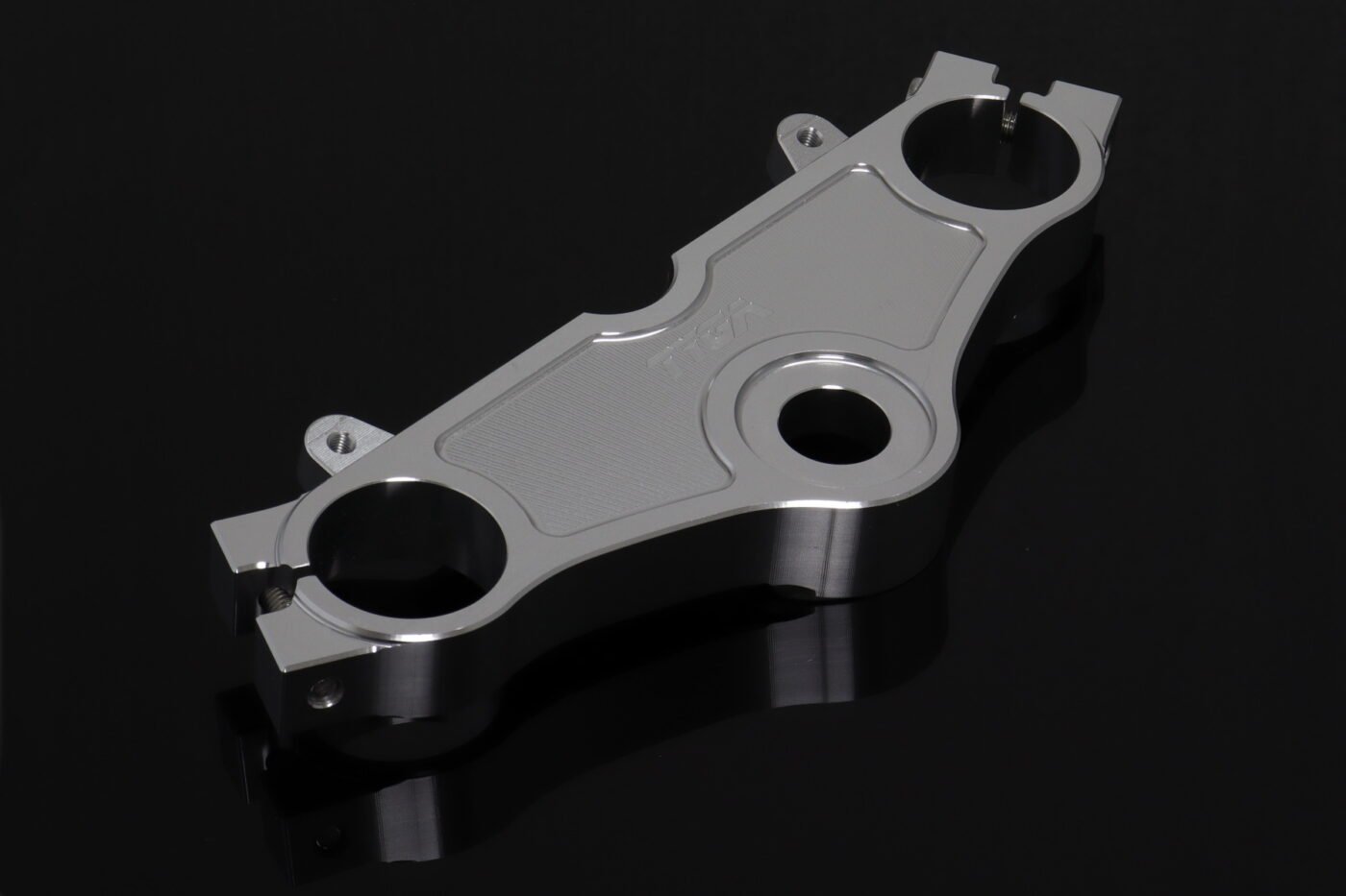 Top Triple Clamp Set, CNC Silver, Hawk/Bros