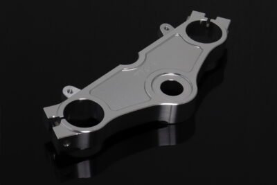 Top Triple Clamp Set, CNC Silver, Hawk/Bros